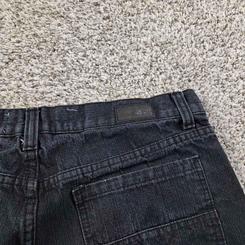 Ecko Unltd Denim Shorts Mens 34 Black Relaxed Retro Jean Jorts